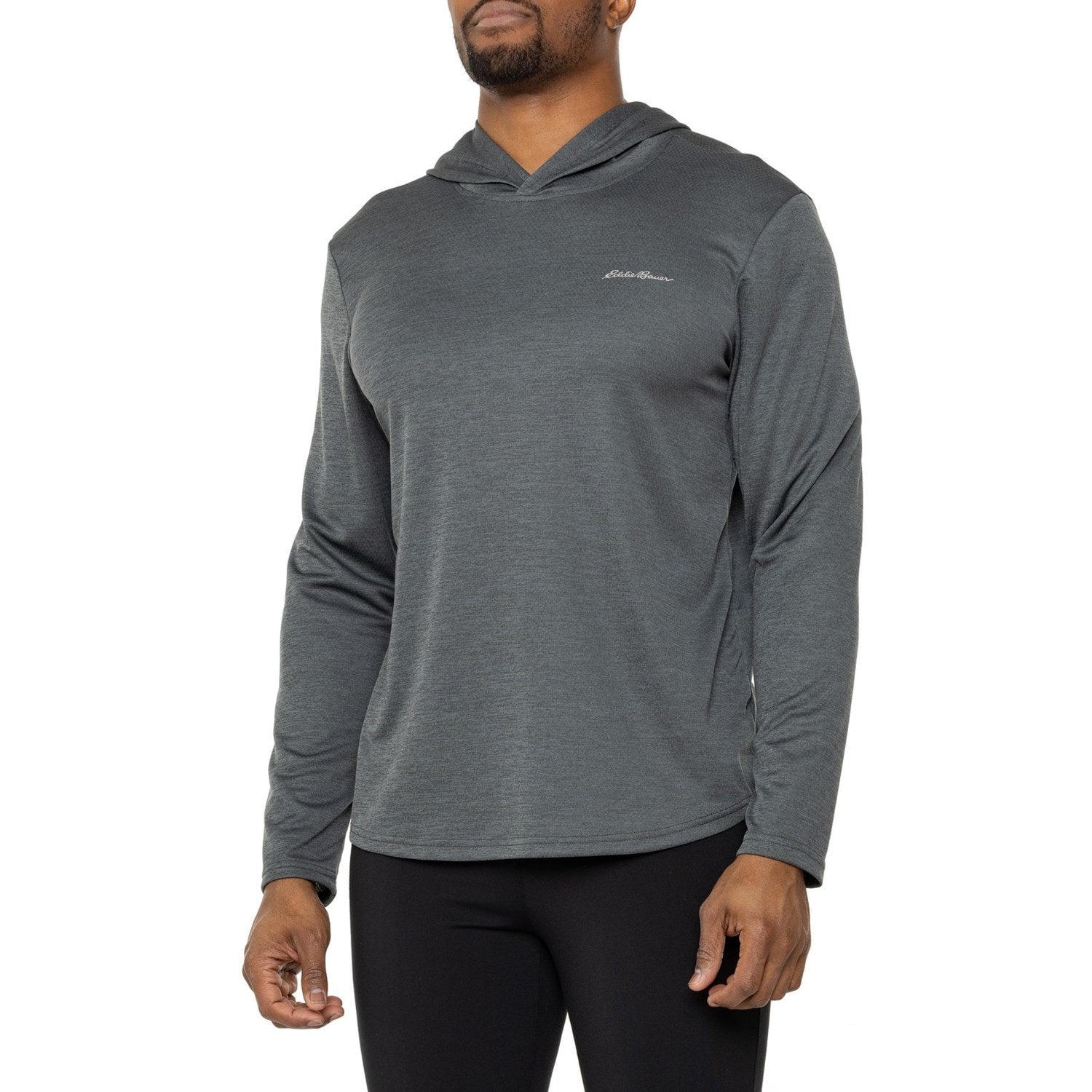 T-shirt Manches Longues Eddie Bauer Homme - Gris Coton Taille L, Casual Confort
